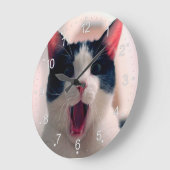 Junge verrückte Überraschung Große Wanduhr (Winkel)