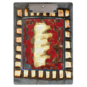 Junge von 7 und Eroberung des Bösen Klemmbrett