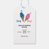 Junge von Mädchen in Aquarellfarbe offenbart Geschenkanhänger (Rückseite)