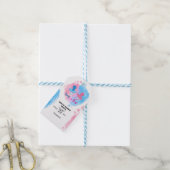 Junge von Mädchen in Aquarellfarbe offenbart Geschenkanhänger (Mit Garn)