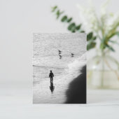 Junge Wading im Surf Postkarte (Stehend Vorderseite)