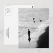Junge Wading im Surf Postkarte (Vorne/Hinten)
