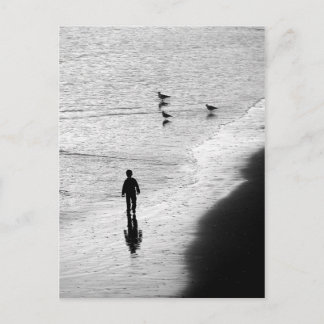 Junge Wading im Surf Postkarte
