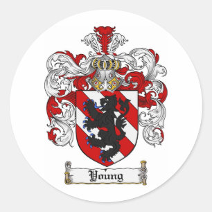 Junge Wappen - Junge Familienwappen Runder Aufkleber