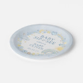 Junge Wasserfarbe Regenbogen Sippe und sehen Pappteller (Schrägansicht)