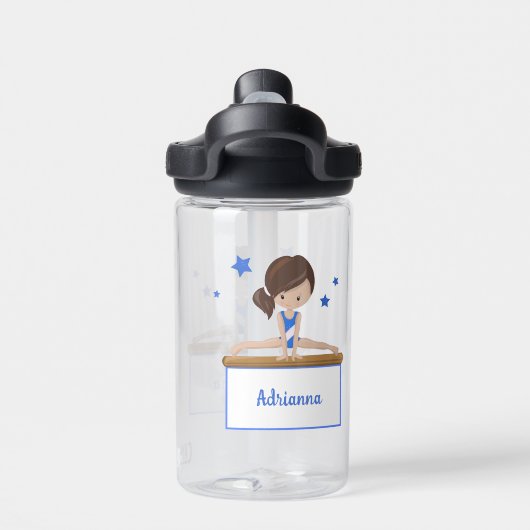 Junge weibliche Gymnastin Personalisiert Trinkflasche (Rückseite)