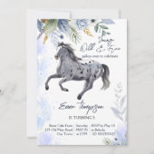 Junge wild und frei galoppierend Appaloosa Geburts Einladung (Vorderseite)