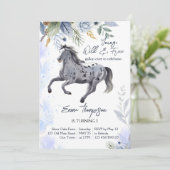 Junge wild und frei galoppierend Appaloosa Geburts Einladung (Stehend Vorderseite)