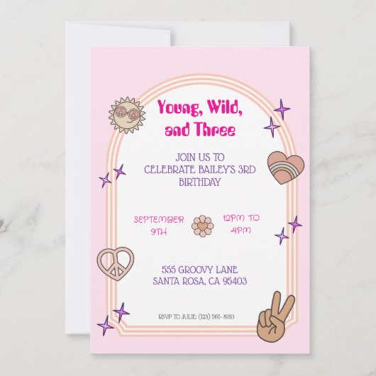 Junge, wilde & dreitägige Einladung (Vorderseite)