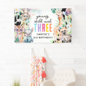 Junge, wilde & dreitägige Safari-Tiere 3. Geburtst Banner (Insitu)