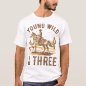 Junge Wilde Kinder und drei Jahre alter Cowboy-Wes T-Shirt (Vorderseite)