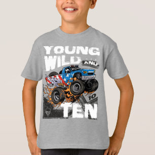 Junge, wilde und 10. Geburtstag Junge Monster Truc T-Shirt