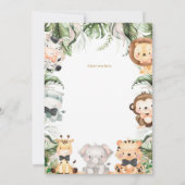 Junge wilde und drei, 3. Geburtstag Jungtiere Einladung (Rückseite)