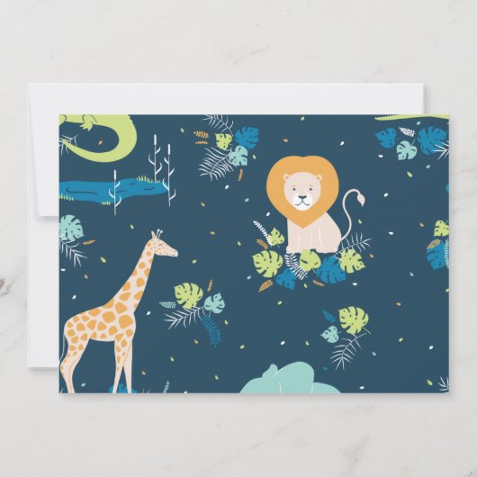 Junge, wilde und drei einladung (Rückseite)