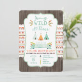 Junge, wilde und drei einladung (Stehend Vorderseite)