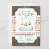 Junge, wilde und drei einladung (Vorderseite)