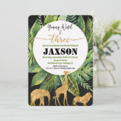 Junge wilde und drei Jungen - Geburtshaus - Einlad Einladung (Stehend Vorderseite)