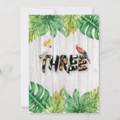 Junge Wilde und drei Jungle 3. Geburtstag Einladung (Rückseite)