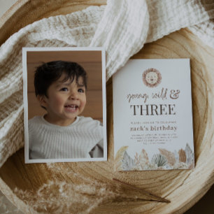 Junge, wilde und drei neutrale Blätter Foto laden  Einladung