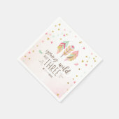 Junge wilde und drei Paper Napkin Pink Gold Girl Serviette (Ecke)