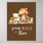 Junge Wildtiere und drei Waldtiere Poster (Vorne)