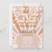 Junge Wildtiere und Einladung zu drei Geburtstagen (Vorderseite)