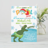 Junge Winter-Pool Party Geburtstagseinladung. Einladung (Stehend Vorderseite)