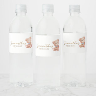 Junge, wir können frühes Abwarten Kinderdusche Wasserflaschenetikett