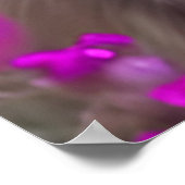 Junge Wolfe in fuchsienrosa Blume Poster (Ecke)