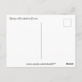 Junge Wolfe in fuchsienrosa Blume Postkarte (Rückseite)