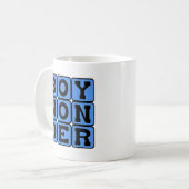 Junge Wunder, liebevolle männliche Begriffe Kaffeetasse (Vorderseite Links)