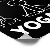 Junge Yoga-Typ Übungs-Strichmännchen  Poster (Ecke)