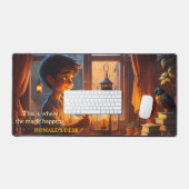 Junge Zauberfantasie Schreibtischunterlage (Tastatur & Maus)