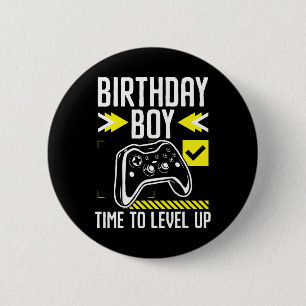 Junge Zeit, um Video-Game-Geschenk für einen Gamer Button