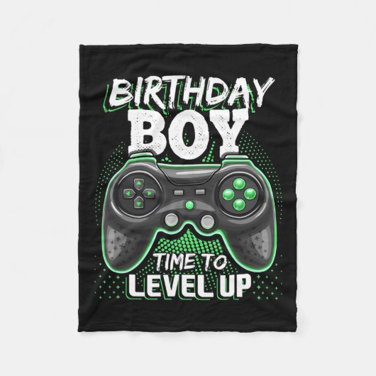 Junge Zeit, um Video-Spiel Geburtstag Geschenkboys Fleecedecke (Vorderseite)