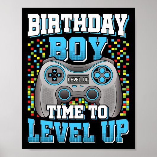 Junge Zeit, um Video-Spiel zu erhöhen Geburtstag K Poster (Vorne)