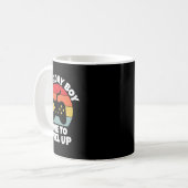 Junge Zeit, um Video-Spiel zu erhöhen Geburtstag Kaffeetasse (Vorderseite Links)