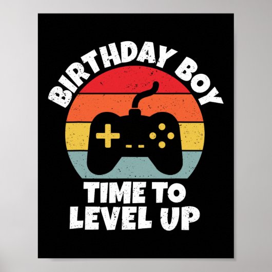Junge Zeit, um Video-Spiel zu erhöhen Geburtstag Poster (Vorne)