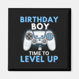 Junge Zeit zum Levelaufstieg Videospiel Geburtstag Magnet