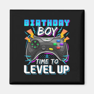 Junge Zeit zum Levelaufstieg Videospiel Geburtstag Magnet
