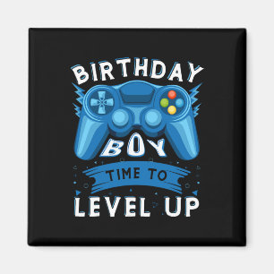 Junge Zeit zum Levelaufstieg Videospiel Geburtstag Magnet