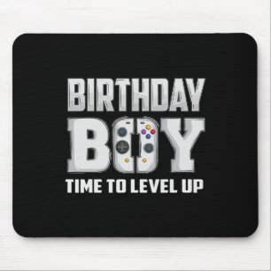 Junge Zeit zum Levelaufstieg Videospiel Geburtstag Mousepad
