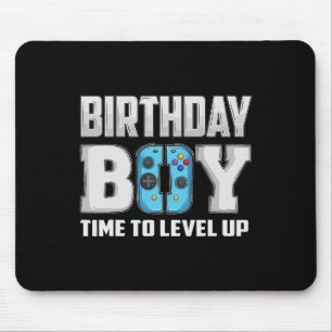 Junge Zeit zum Levelaufstieg Videospiel Geburtstag Mousepad