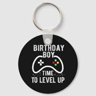 Junge Zeit zum Levelaufstieg Videospiel Geburtstag Schlüsselanhänger