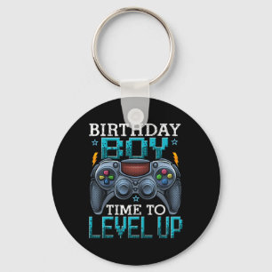 Junge Zeit zum Levelaufstieg Videospiel Geburtstag Schlüsselanhänger