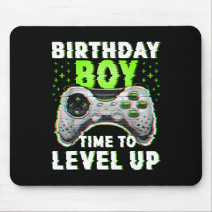 Junge Zeit zum Levelaufstieg Videospiele Gamer Geb Mousepad