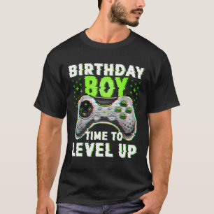 Junge Zeit zum Levelaufstieg Videospiele Gamer Geb T-Shirt