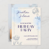 Junge Zwillinge Einladungen zum 1. (Vorne/Hinten)