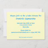 Jungegamer-Babyparty Einladung (Rückseite)