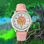 Jungelgiraffen-Liebhaber von niedlichen Mädchen tr Armbanduhr<br><div class="desc">Jungelgiraffen-Liebhaber von niedlichen Mädchen tragen den Namen Watch</div>